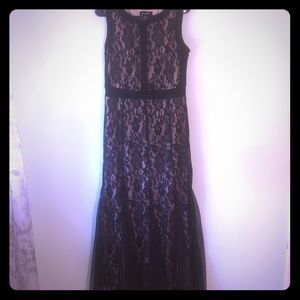 Floor length gown (black lace)